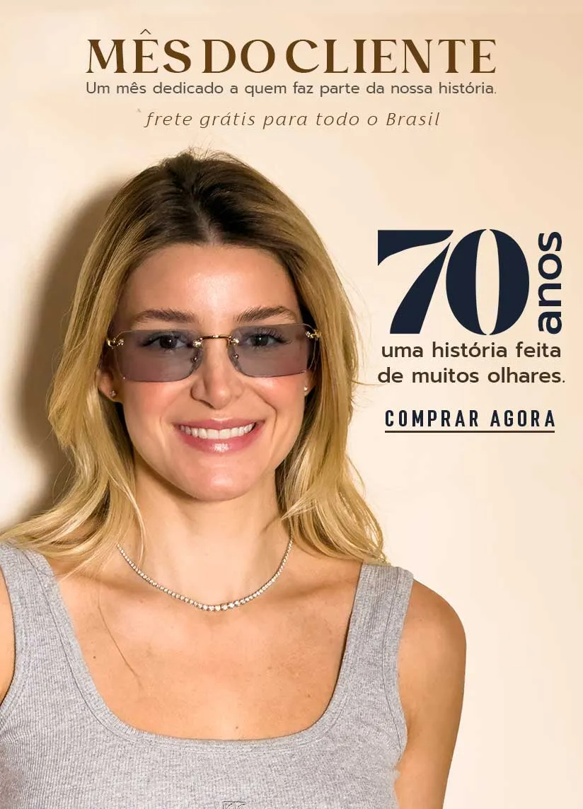 Banner de mulher loira usando óculos de sol mês do cliente Banner Banner de mulher loira usando óculos de sol mês do cliente