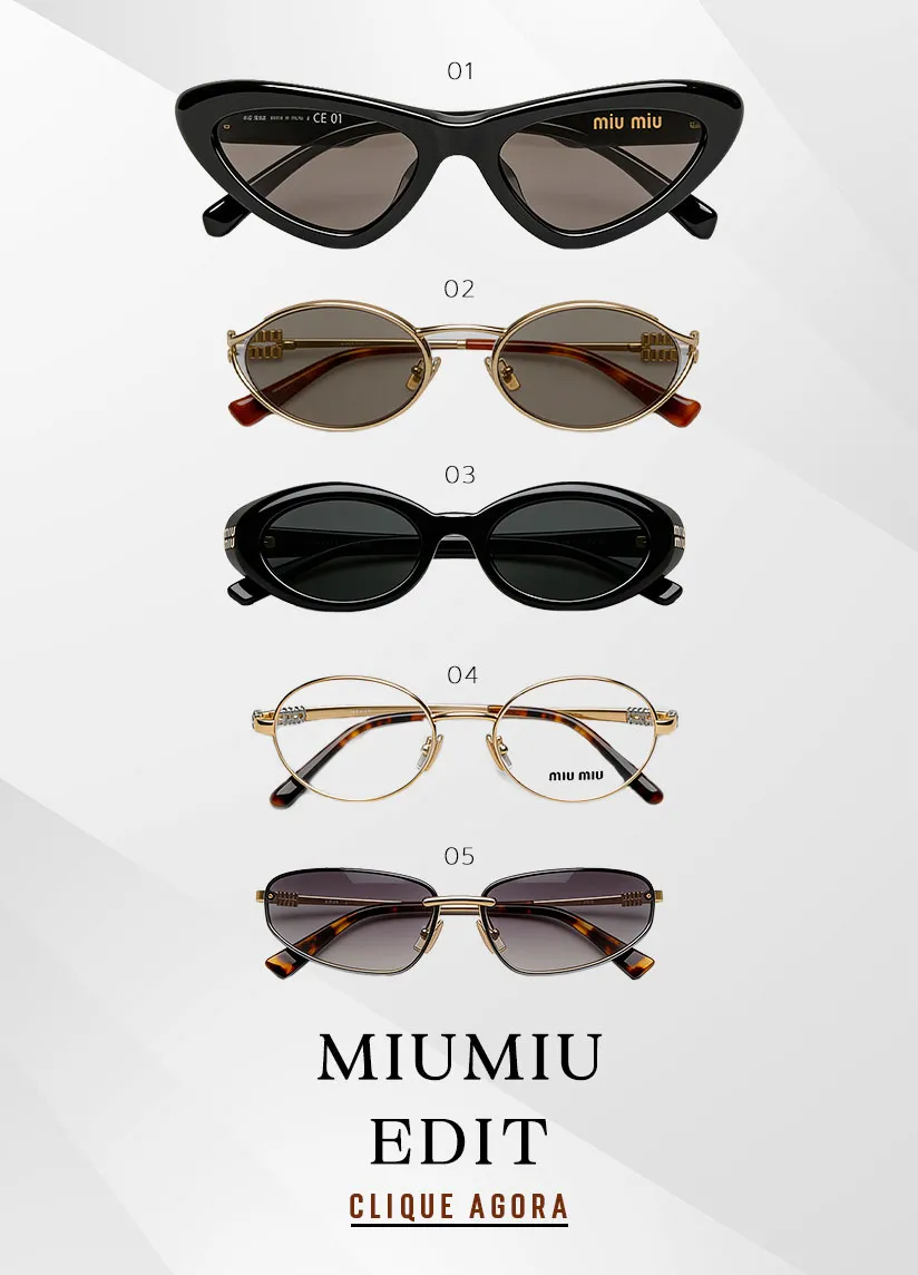 banner de óculos de sol da marca Miu Miu Banner banner de óculos de sol da marca Miu Miu
