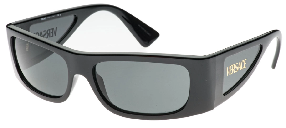 Óculos de Sol Versace Preto Retangular - Oferta Black Friday
