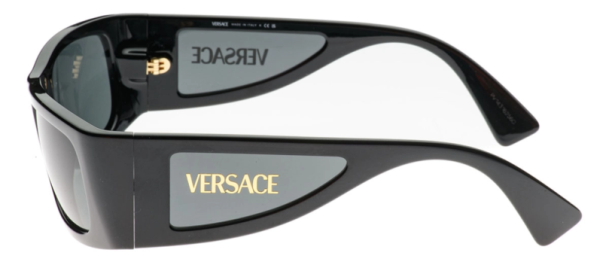 Óculos de Sol Versace Preto Retangular - Oferta Black Friday